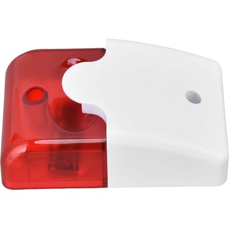 Mini sirène stroboscopique filaire avec signal lumineux clignotant et sonore pour système d'alarme domestique, 12 V CC (1/5)