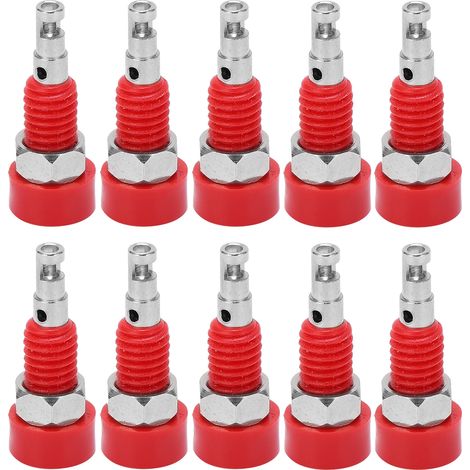 10 bornes femelles banane 2mm, adaptateur de connecteur jack pour panneau, mini pince de liaison rouge pour instruments électroniques (1/5)
