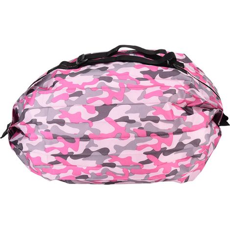 Sac de voyage imperméable pliable, grande capacité, bandoulière unique, motif camouflage rose