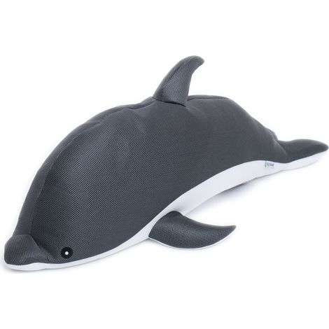 Westmann Stoff Schwimmtier Delfin  Grau  40x102x36 cm