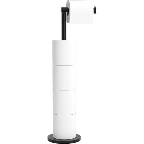 Matte Black Toilet Paper Holder for WC Toilet Paper Holder, Toilet Paper Holder High quality toilet paper holder, practical and elegant, suitable for all toilets and bathrooms (1/4)