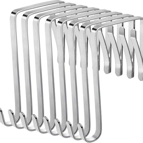 Crochet Porte de Suspension en Métal Réglables, Lot de 8 Crochet Porte Manteau,Porte-manteau-pour-Porte,Qui S’adaptent aux Patere Portes Intérieures avec Une épaisseur de 3,6 à 4,9 cm,Argenté (1/5)