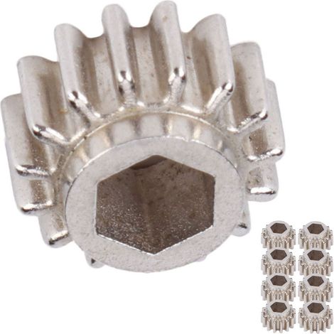 Têtes de réglage universelles pour guitare, mécanismes hexagonaux à blocage, set d'outils pour instruments de musique (12 pièces argent) (1/5)