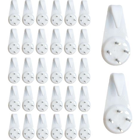 Kit de suspension de cadre photo 28 pièces – Clous sans couture avec crochets pour art mural, cadres photo et décoration d'intérieur – Matériel de suspension invisible en acier pour une installation (1/5)