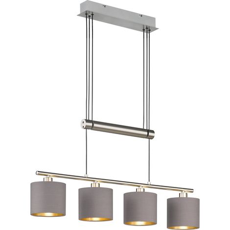 Lampada a Sospensione da Interno  E14 in Metallo Nickel Opaco (1/2)