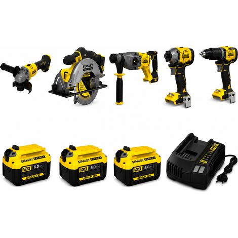 Pack STANLEY FATMAX V20 18V 5 Outils 3 Batteries 6Ah (1/5)