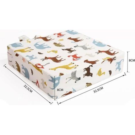 Siège Réhausseur Bébé Siège Enfant-aide Réglable Démontable Portable Coussin de Chaise Booster Animal Noir (1/4)