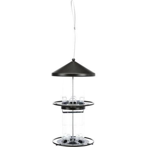 Mangeoire, en métal/plastique 2.300 ml/36 cm, noir (1/4)