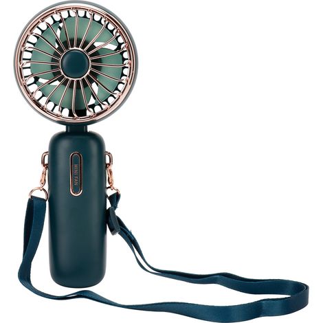 Ventilateur de Poche 3 Vitesses Mini Portable avec Cordon Détachable 4000‑6000RPM Vert (1/5)