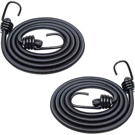 Lot de 2 tendeurs élastiques robustes de 120 cm avec crochets pour voiture (1/5)
