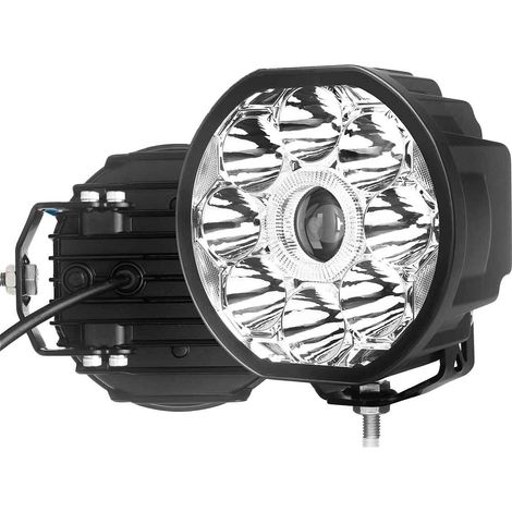 Faro Led Fuoristrada Rotondo 6'' 80W 8000LM + Frecce Arancione 10W 12V 24V IP67 6000K Omologato E-Mark (1/3)