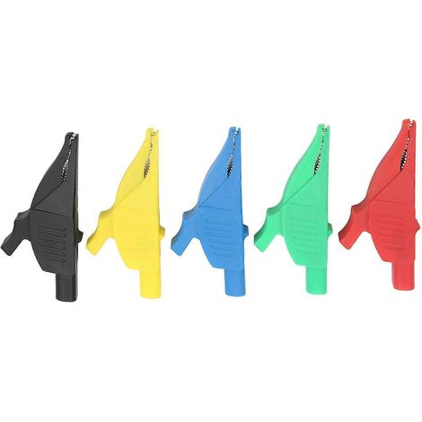 Stück elektrische Prüfklemmen, leicht und sicher, 5 Farben, isolierte Sicherheits-Multimeter-Prüfklemmen mit 4-mm-J-Stecker