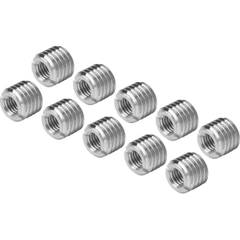 Lot de 10 inserts filetés réducteurs pour écrous, outil de réparation, visserie mâle/femelle en acier inoxydable (1/5)