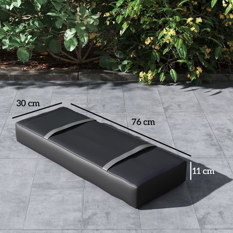 Lot de 2 sacs à sable pour pied de parasol, lestage 25 kg, remplissable, Oxford 600D, contrepoids pour support de parapluie extérieur, noir (1/5)