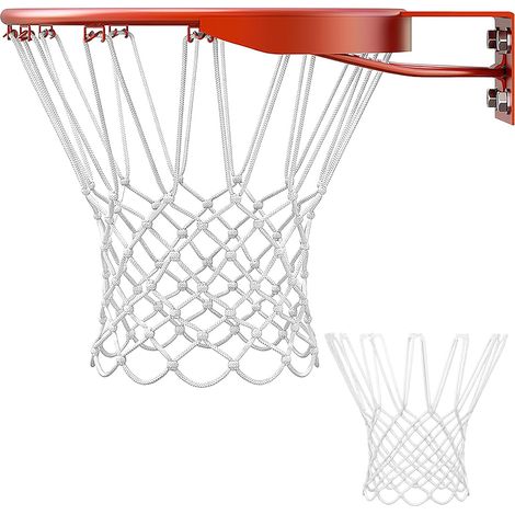 Basketball Net 2 Pieces Removable Basketball Net Replacement Basketball Net for All Weather Conditions Portable Professional Replacement for Indoor Outdoor Hoops (1/5)
