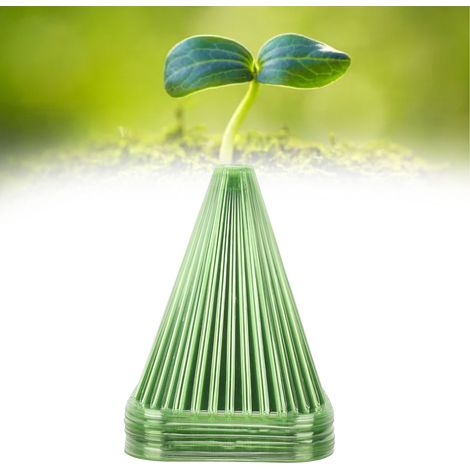 Gewächshaus-Glockentöpfe für Pflanzen [30 x belüftete Pflanzenschutzglocken] Wiederverwendbarer, transparenter PVC-Schutz 21 x 19 cm (1/5)