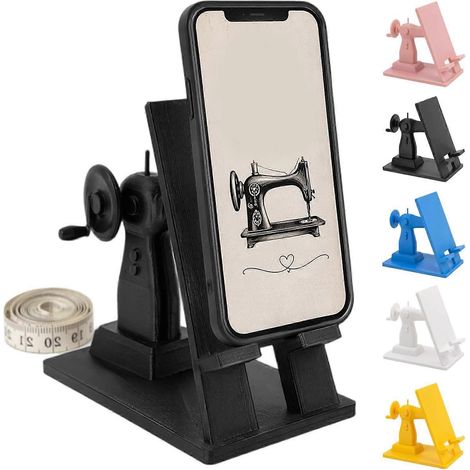 Support de téléphone pour machine à coudre support mains libres bureau rétro noir (1/5)