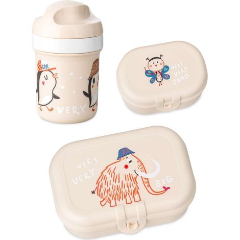 Set: Trinkflasche 200 ml und Brotdose HOP ON AT HOME, 3-teilig, KOZIOL