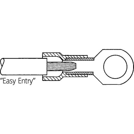 LAPP 63104360 Capocorda ad anello Sezione Max=6 mm² Parzialmente isolato Giallo 50 pz. (1/2)