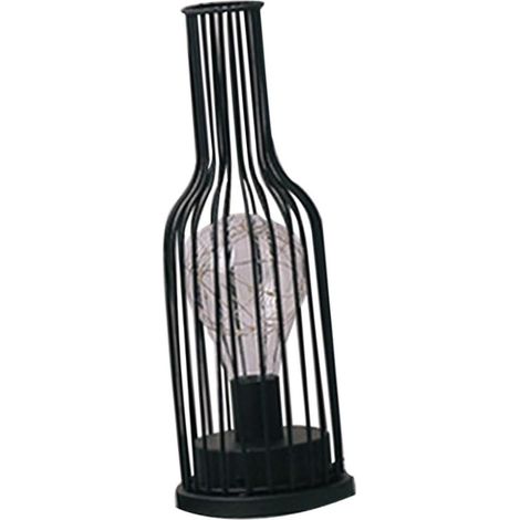 Lampe Décorative Fer Avec Forme De Bouteille De Vin Lampe (1/5)