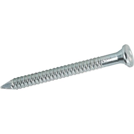 Pointes crantées ø4 - Décor : Galvanisé - Diamètre : 4 mm - Longueur : 50 mm - Matériau : Acier -