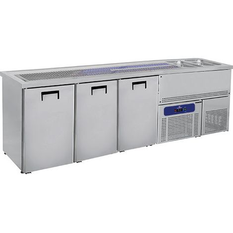 Refroidisseur de fut de bière Avec 2 Bacs à Droite Et 3 Portes Pour Les Fûts De Bière 50 Litres - Mastro