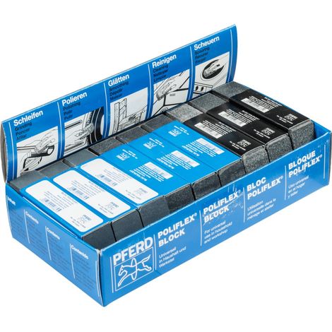 PFERD TOOLS Poliflex Schleifblock Set Bindung PUR SIC für Feinschliff und Finish