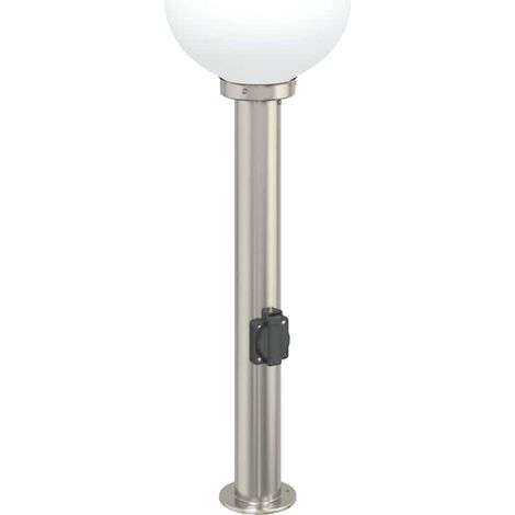 Baliza de luz con toma de corriente de 80 cm, acero inoxidable, IP44 vidaXL