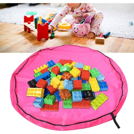 Grand sac de rangement portable pour jouets d'enfant avec tapis (1/5)