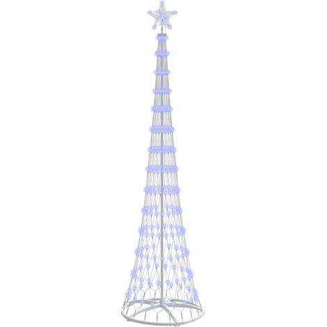 Arbre de Noël,Sapin de Noël LED avec 290 LED Bleu 70 x 70 x 250 cm Métal CFW36070 (1/5)