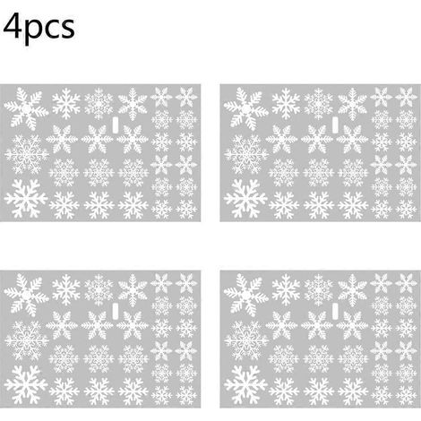 108 Fensterdekorationen für Weihnachten und Winter: Schneeflockendekorationen für Türen, Vitrinen oder Glasfronten