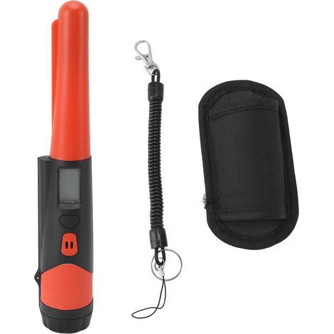 IP66 Waterproof Pinpointer Metal Detector with LCD Screen for Treasure Hunting, Gold Detection, Built-in Flashlight - Orange (1/5)