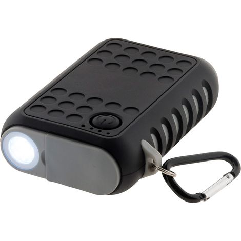 Zenitech – Batterie externe de secours 7500mAh – Antichocs, étanche, finition caoutchouc – Chargeur USB pour chantier, camping, extérieur