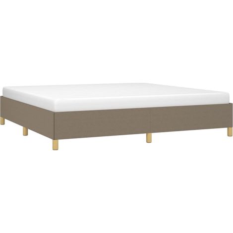 Giroletto senza Materasso Tortora 200x200 cm in Tessuto vidaXL