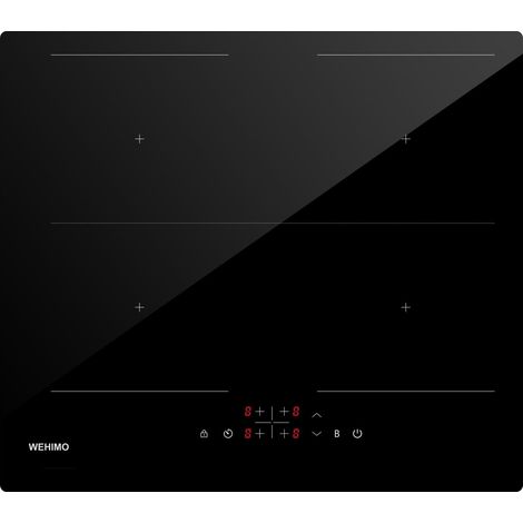 Plaque à Induction 4 Foyers, 6800W,59cm,Plaque de Cuisson à Induction Electrique - Encastrable,Contrôle tactile, Fonction Booster,Verrouillage Enfant,Minuteur, Verre-céramique 4 Zone New