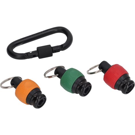 Lot de 3 porte-embouts de tournevis 1/4 po avec porte-clés, rallonge et adaptateur pour vis et perceuse, boucle à anneau (1/5)