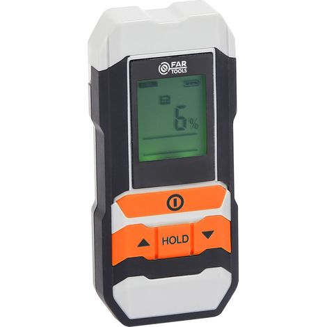 Fartools – Détecteur d'humidité numérique – Plage 6 à 70% – Écran LCD – Capot de protection rabattable – Pour plâtre, béton, bois dur (1/8)