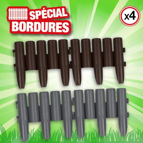 BORDURE DE JARDIN LOT DE 4 PIÈCES ATTACHABLES (1/2)
