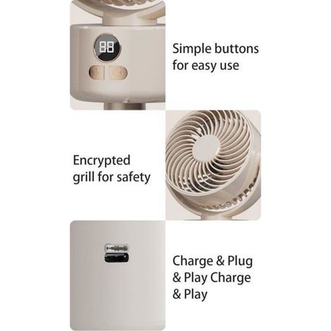 Ventilateur de camping extérieur - Vert (avec support) - 1 pièce (Inutile d'en acheter d'autres) Femeo (1/5)