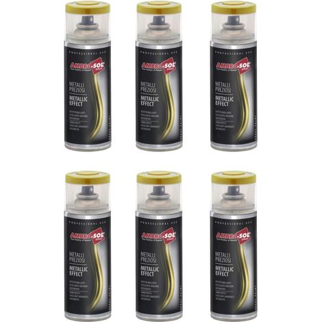 Bomboletta Spray Metalli Preziosi 400 Ambrosol Effetto Oro Antico 6 Pezzi