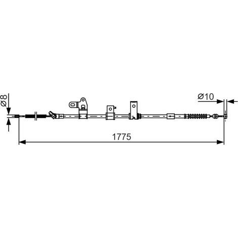 Tirette à câble, frein de stationnement BOSCH 1 987 482 347 TOYOTA 46430 47060