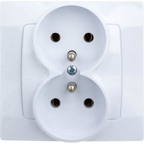 Enchufe doble Karo con/sin blanco GP-2SZ/00