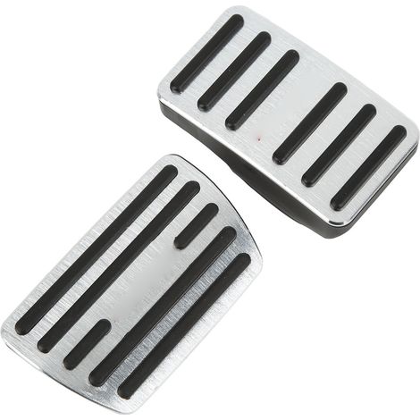 Set aus 2 rutschfesten Gas- und Bremspedalen für Honda Accord 10 (2018-2021), silberne Fußstützenplatten, Ersatzteile. (1/5)