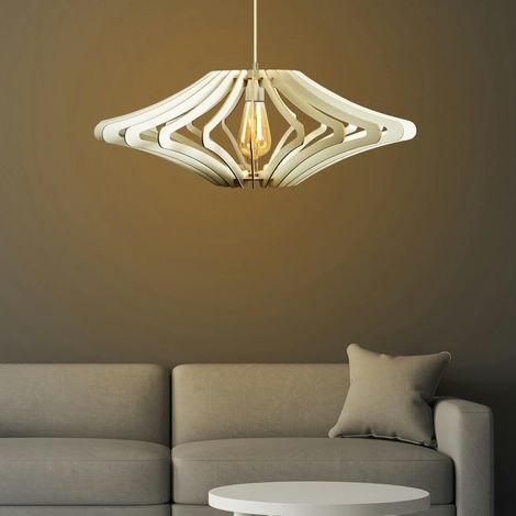 Suspension blanche moderne - forme graphique BIEL (1/4)