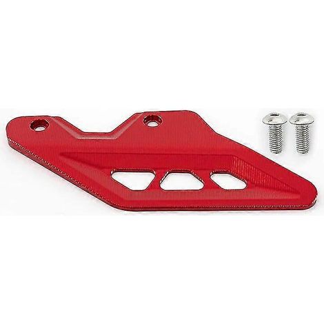Bracingo Unterer Kettenschutz aus Aluminium, Motorrad/Roller, Schwarz/Silber/Rot, passend für Ducati Desert X 2022–2023 – Rot