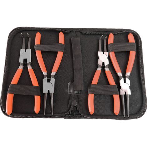 RETAIT DE LA RONNEMENTS, 4PCS CIRCLIP PLIDES SET SET KIT DE PLIAGE DE RING EXTERNE EXTERNE AVEC LA SAG DE RAPPORT PORTATILE (1/5)