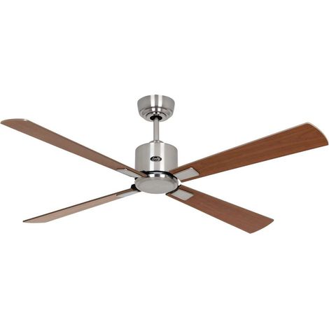 Ventilateur de plafond CasaFan ECO NEO III 132cm 942212 chrome brossé/cerise ou noyer (1/5)