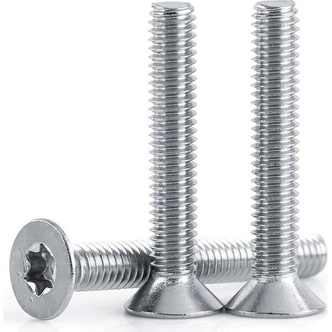 Vis inox M4 tête fraisée étoile M4x30mm – fixation pour assemblages divers (1/2)