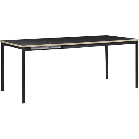 Extending Dining Table AVIS Black 140/190 cm 90 cm (1/5)