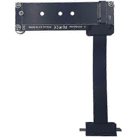 Adaptateur PCIe 3.0 X1 vers M.2 NVMe avec conception à angle droit de 90°, compatible avec les SSD NVMe 2242/60/80 Go, 10 cm QAQ (1/5)